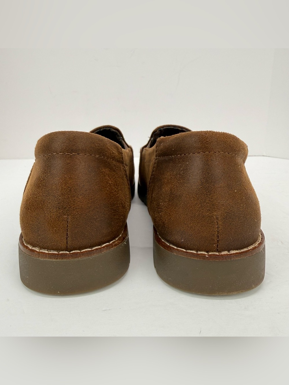 BOBS from Skechers size 8 Women’s Brown Faux Leather Chill Lugs Loafers Shoes - Picture 4 of 8